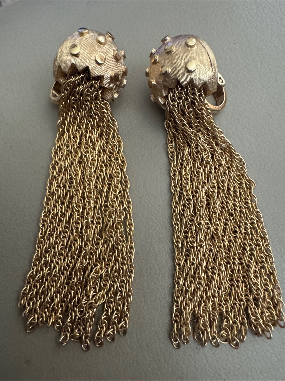 Vintage Crown Trifari Clip On Earrings